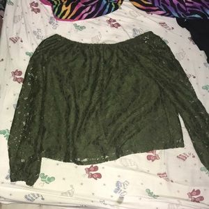 Hollister long sleeve off shoulder shirt